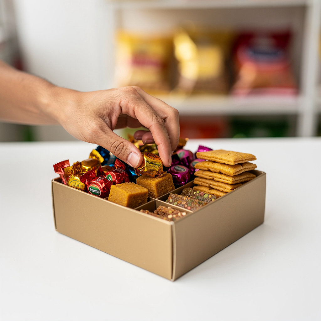 Paola Giavedoni, Candy Bar founder and CEO, showcasing authentic Indian snacks and premium candies in Toronto